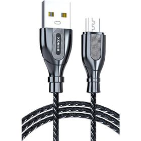 Syrox C121M Ultron Siyah 2A 1 mt Metal Örgü Micro USB Data/Şarj Kablosu