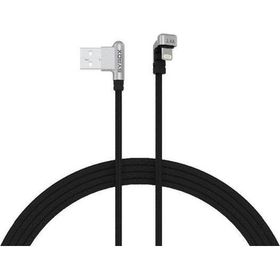 Syrox C132AL Siyah 2.4A 1.19 mt Örgülü Oyuncu 90 Derece USB 180 Derece Lightning Şarj ve Data Kablosu