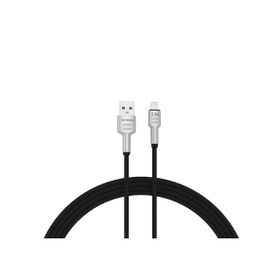 Syrox C133AL 2.4A 1.18 mt Örgülü USB Lightning Siyah Şarj ve Data Kablosu