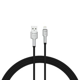 Syrox C133AL 2.4A 1.18 mt Örgülü USB Lightning Siyah Şarj ve Data Kablosu