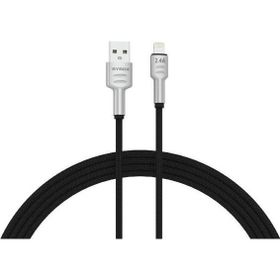 Syrox C133AL 2.4A 1.18 mt Örgülü USB Lightning Siyah Şarj ve Data Kablosu