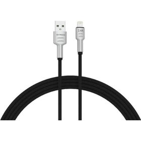 Syrox C133AL 2.4A 1.18 mt Örgülü USB Lightning Siyah Şarj ve Data Kablosu