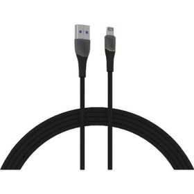 Syrox C136AL 2.4A 1.21 mt RGB Ledli Örgülü USB-A Lightning Siyah Şarj ve Data Kablosu
