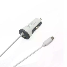 Syrox C26 Araç Şarj Aleti 3.4A Sabit Micro USB Kablo ve Beyaz USB Port