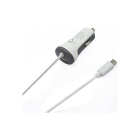 Syrox C26 Araç Şarj Aleti 3.4A Sabit Micro USB Kablo ve Beyaz USB Port