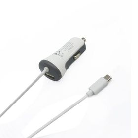 Syrox C26 Araç Şarj Aleti 3.4A Sabit Micro USB Kablo ve Beyaz USB Port