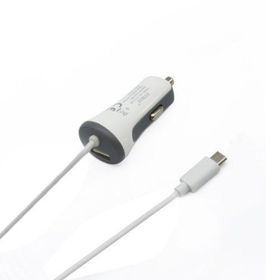 Syrox C26 Araç Şarj Aleti 3.4A Sabit Micro USB Kablo ve Beyaz USB Port
