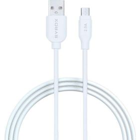 Syrox C67 2.0A 20 cm USB-A Micro USB Beyaz Şarj ve Data Kablosu