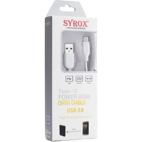 Syrox C69 2.0A 20 cm USB-A Type-C Beyaz Şarj ve Data Kablosu