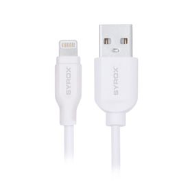 Syrox C85 2.0A 1 mt Beyaz Lightning USB Şarj ve Data Kablosu