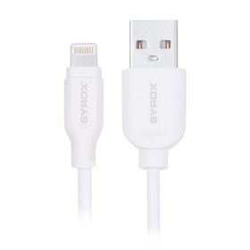 Syrox C85 2.0A 1 mt Beyaz Lightning USB Şarj ve Data Kablosu