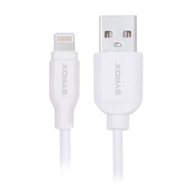 Syrox C85 2.0A 1 mt Beyaz Lightning USB Şarj ve Data Kablosu