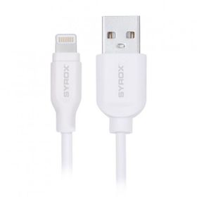 Syrox C85 2.0A 1 mt Beyaz Lightning USB Şarj ve Data Kablosu