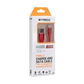 Syrox C87 2.0 A 1 mt Type-C USB Metal Data Şarj Kablosu