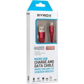 Syrox C88 Kırmızı 2.0 A 1 m Lightning Şarj Kablosu