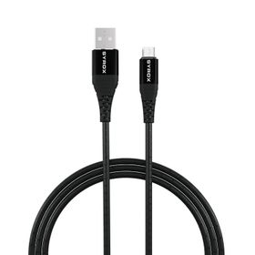 Syrox C89 2.0A 1 mt Micro USB Metal Siyah Data Şarj Kablosu
