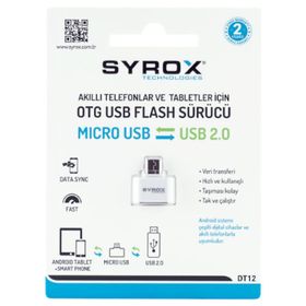 Syrox DT12 USB Giriş Micro Uç Çıkışlı Otg Dönüştürücü