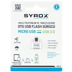Syrox DT12 USB Giriş Micro Uç Çıkışlı Otg Dönüştürücü