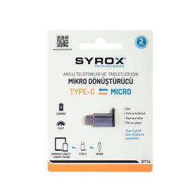Syrox DT14 Micro Giriş Type-C Uç Çıkışlı Otg Dönüştürücü