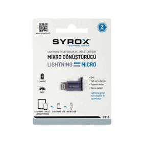 Syrox DT15 Micro USB to Lightning Çevirici Adaptör