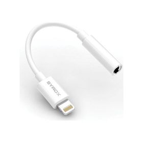 Syrox DT22L-A Lightning 3.5 mm Beyaz AUX Dönüştürücü