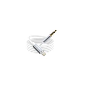 Syrox DT24L-J Lightning 3.5 mm 1 mt AUX Dönüştürücü Beyaz Ses Kablosu