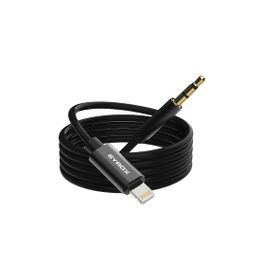 Syrox DT24L-J Lightning 3.5 mm 1 mt Siyah AUX Dönüştürücü Ses Kablosu