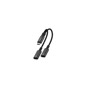 Syrox DT40T-TT Type-C 2X Type-C 2 in 1 Siyah Ses ve Şarj Ayırıcı Dönüştürücü