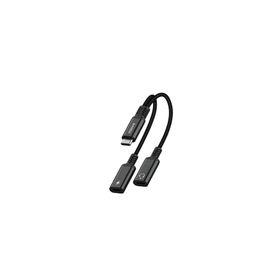 Syrox DT40T-TT Type-C 2X Type-C 2 in 1 Siyah Ses ve Şarj Ayırıcı Dönüştürücü
