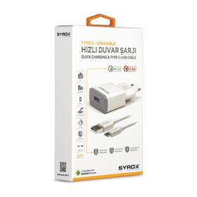 Syrox Huawei Mate 10 Uyumlu Type-C Hızlı Şarj Aleti