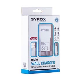Syrox J15 2.0A Beyaz Şarj Aleti ve Micro USB Kablo Set