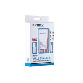 Syrox J15 2.0A Beyaz Şarj Aleti ve Micro USB Kablo Set