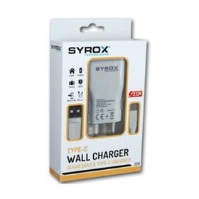 Syrox J28 2.0A Beyaz Type-C Kablolu Şarj Aleti Seti