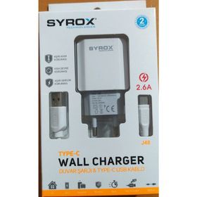 Syrox J48 Type-C Girişli 2.6A Hızlı Şarj