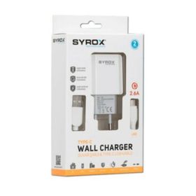 Syrox J48 Type-C Girişli 2.6A Hızlı Şarj