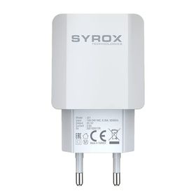 Syrox J51 Başlık 2.6A Beyaz Hızlı USB Şarj Adaptörü
