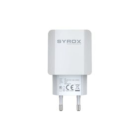 Syrox J51 Başlık 2.6A Beyaz Hızlı USB Şarj Adaptörü