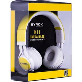 Syrox K11 Sarı Mikrofonlu Stereo Kablolu Kulak Üstü Kulaklık
