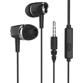 Syrox K17 1.20 mt 3.5 mm AUX Kablolu Mikrofonlu Siyah Kulak İçi Kulaklık