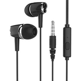 Syrox K17 1.20 mt 3.5 mm AUX Kablolu Mikrofonlu Siyah Kulak İçi Kulaklık