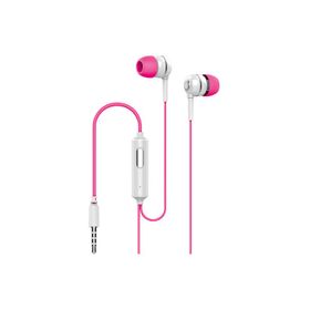 Syrox K7 1.20 mt 3.5 mm AUX Kablolu Mikrofonlu Pembe-Beyaz Kulak İçi Kulaklık
