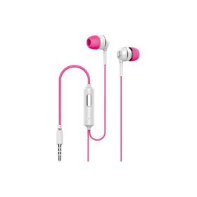 Syrox K7 1.20 mt 3.5 mm AUX Kablolu Mikrofonlu Pembe-Beyaz Kulak İçi Kulaklık