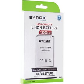 Syrox LG G3 / G3 Stylus 3000 mAh B170 Batarya