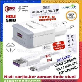 Syrox Oppo A9 2020 Uyumlu Hızlı Şarj Aleti + Type-C Kablo