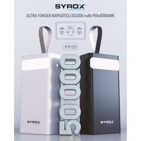 Syrox PB125 50.000maH Beyaz Powerbank