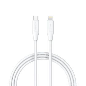 Syrox PD18LK 3.0A 18W 1 mt Type-C Lightning Beyaz Şarj ve Data Kablosu