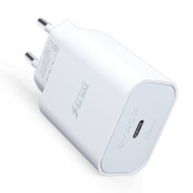 Syrox PD20B PD 3.0 20W Beyaz Type-C Çıkışlı Hızlı Şarj Adaptörü Başlık