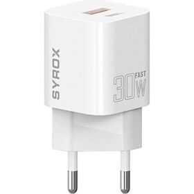 Syrox PDQ30B 30W PD QC 4.0 1X USB-A+1X Type-C Port Çıkışlı Şarj Cihazı