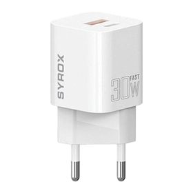 Syrox PDQ30B 30W PD QC 4.0 1X USB-A+1X Type-C Port Çıkışlı Şarj Cihazı