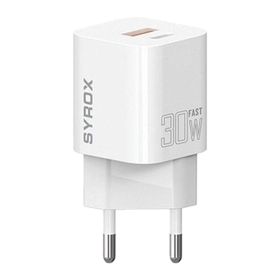 Syrox PDQ30B 30W PD QC 4.0 1X USB-A+1X Type-C Port Çıkışlı Şarj Cihazı